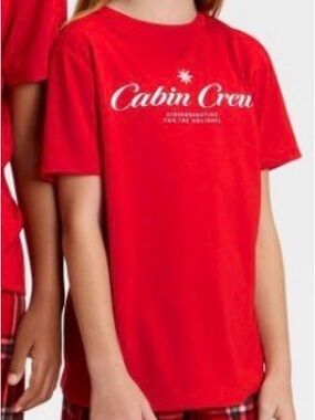 Wondershop Red "Cabin Crew" Short Sleeve Graphic Tee